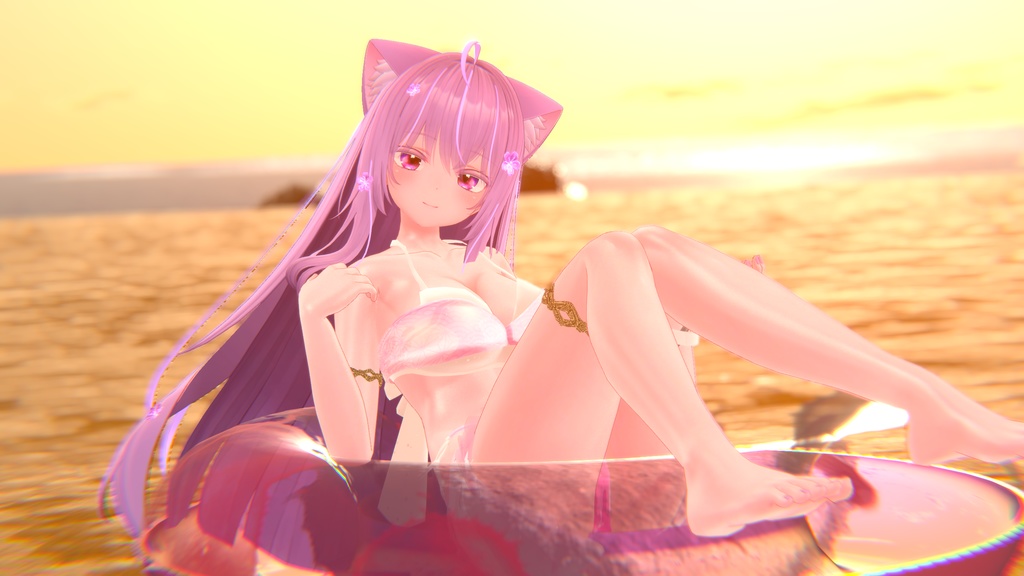 50アバター対応 天衣月雫 (VRChat向け和風水着)#mumu_shop