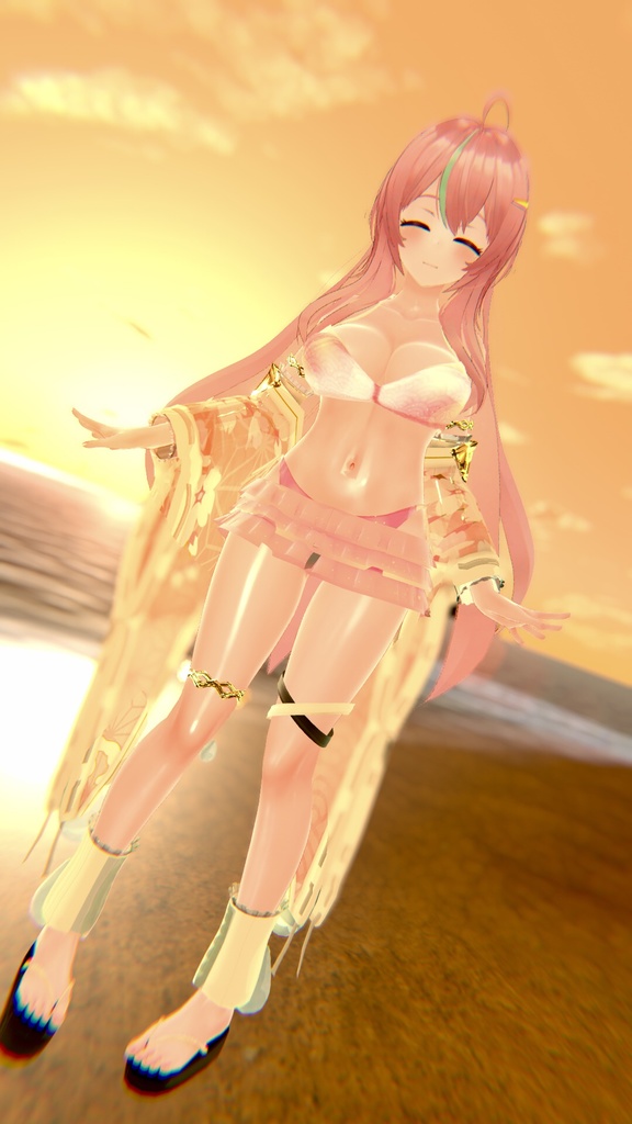 50アバター対応 天衣月雫 (VRChat向け和風水着)#mumu_shop