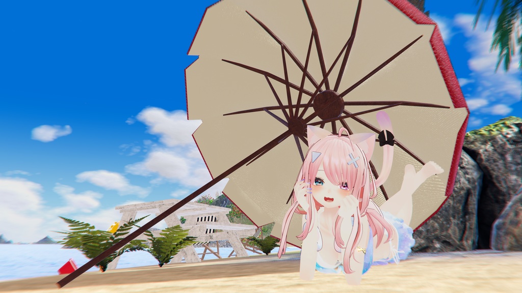 50アバター対応 天衣月雫 (VRChat向け和風水着)#mumu_shop