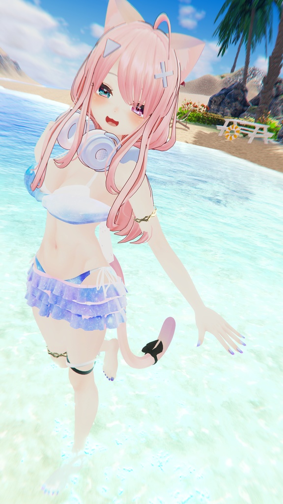 50アバター対応 天衣月雫 (VRChat向け和風水着)#mumu_shop