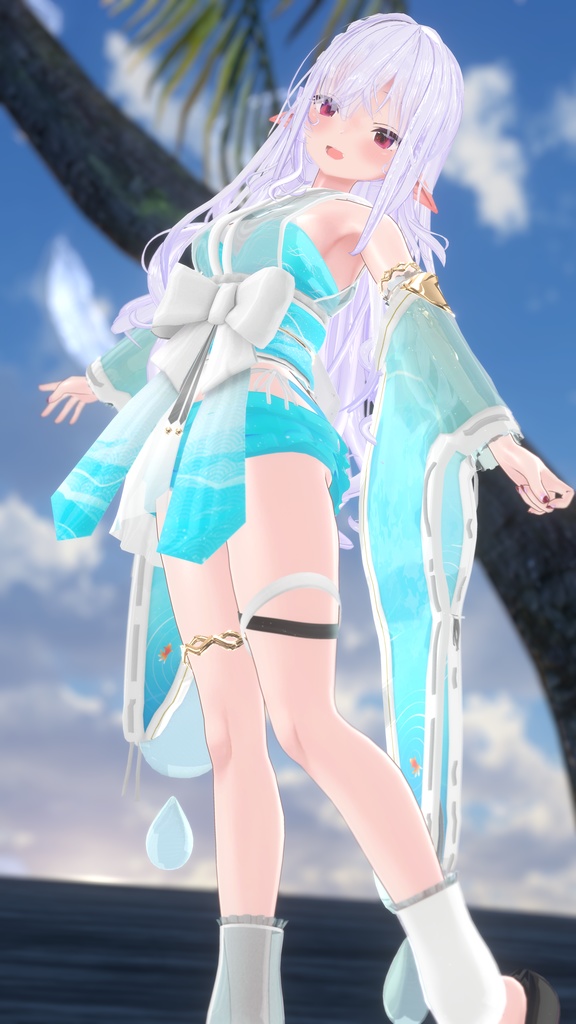 50アバター対応 天衣月雫 (VRChat向け和風水着)#mumu_shop