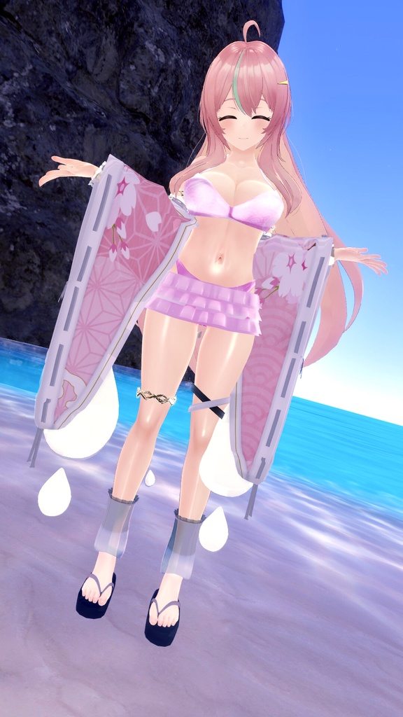 50アバター対応 天衣月雫 (VRChat向け和風水着)#mumu_shop
