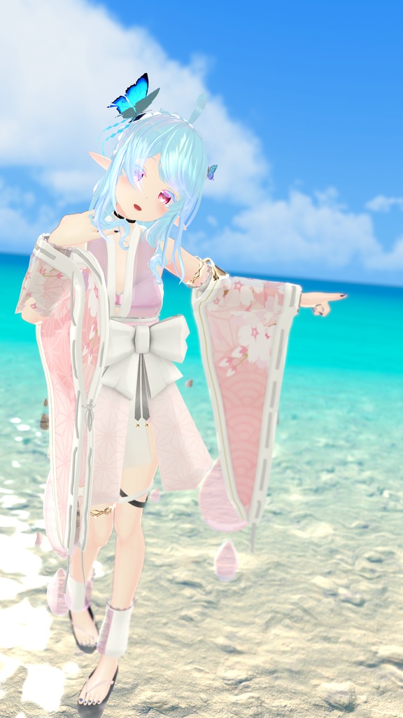 50アバター対応 天衣月雫 (VRChat向け和風水着)#mumu_shop