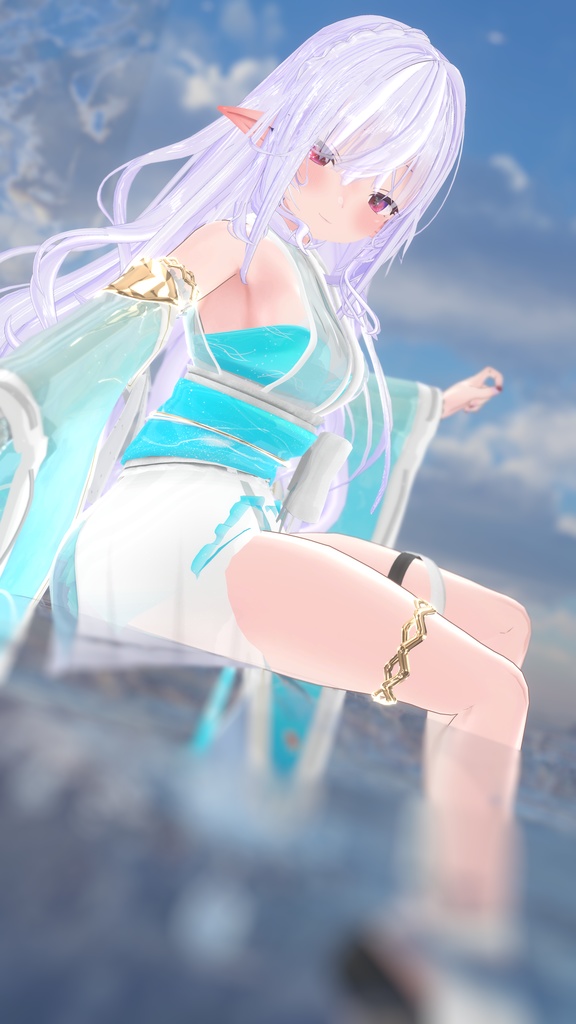50アバター対応 天衣月雫 (VRChat向け和風水着)#mumu_shop