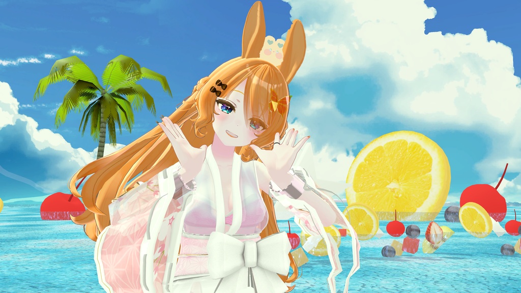 50アバター対応 天衣月雫 (VRChat向け和風水着)#mumu_shop