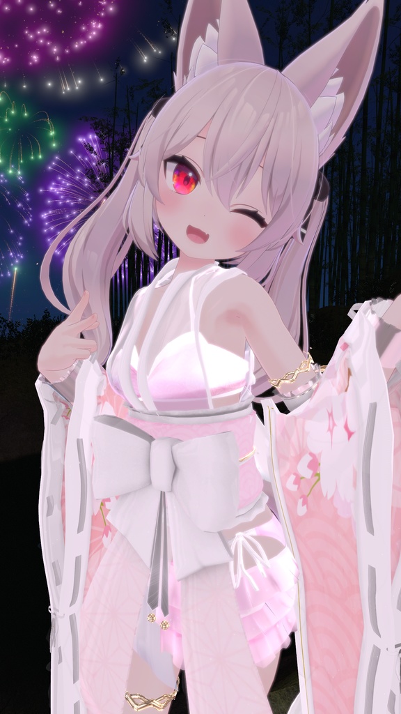 50アバター対応 天衣月雫 (VRChat向け和風水着)#mumu_shop