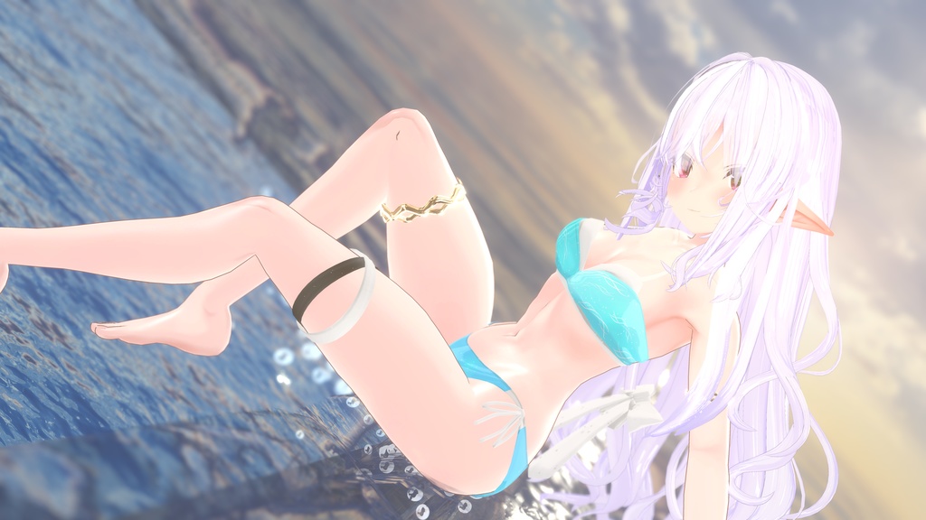 50アバター対応 天衣月雫 (VRChat向け和風水着)#mumu_shop