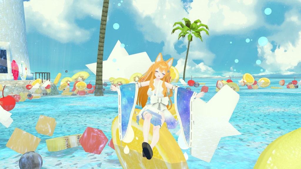 50アバター対応 天衣月雫 (VRChat向け和風水着)#mumu_shop