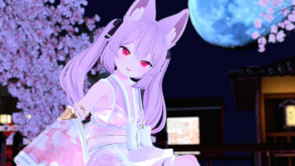 50アバター対応 天衣月雫 (VRChat向け和風水着)#mumu_shop