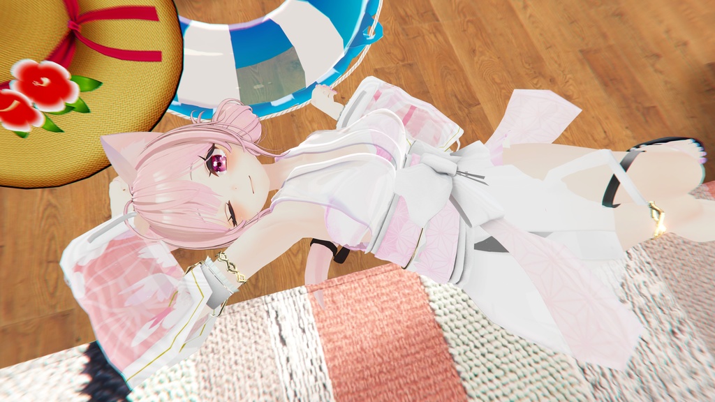 50アバター対応 天衣月雫 (VRChat向け和風水着)#mumu_shop