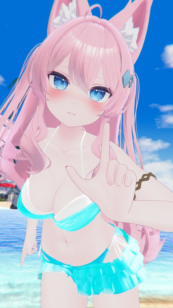 50アバター対応 天衣月雫 (VRChat向け和風水着)#mumu_shop