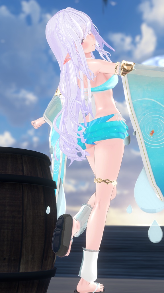 50アバター対応 天衣月雫 (VRChat向け和風水着)#mumu_shop