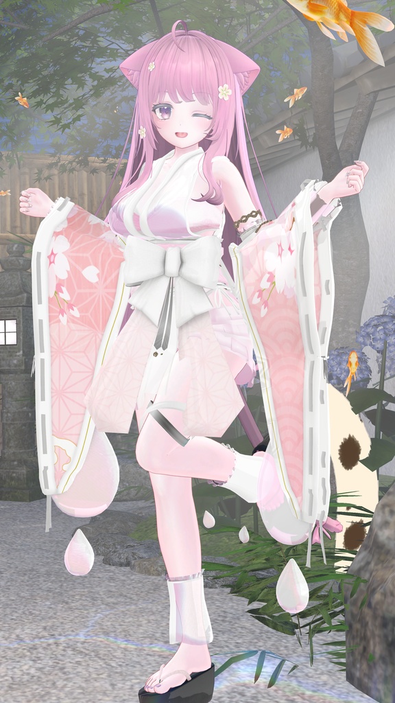 50アバター対応 天衣月雫 (VRChat向け和風水着)#mumu_shop