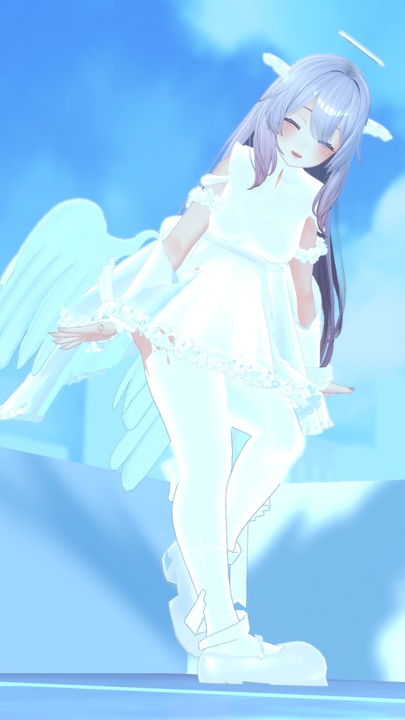 64アバター対応 LunariaFeatherlight -ルナリアフェザーライト- (VRChat向け衣装)#mumu_shop