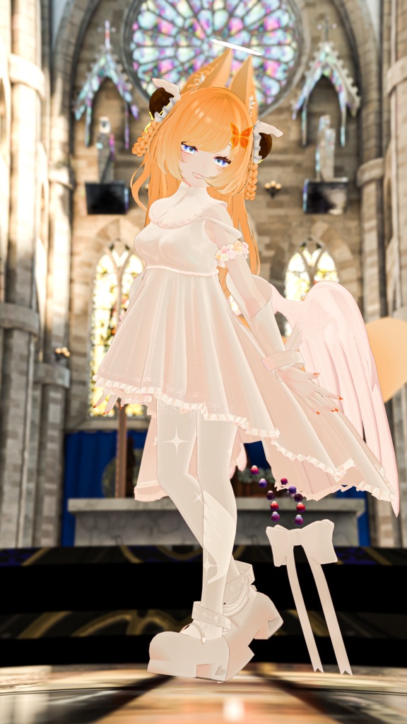 64アバター対応 LunariaFeatherlight -ルナリアフェザーライト- (VRChat向け衣装)#mumu_shop