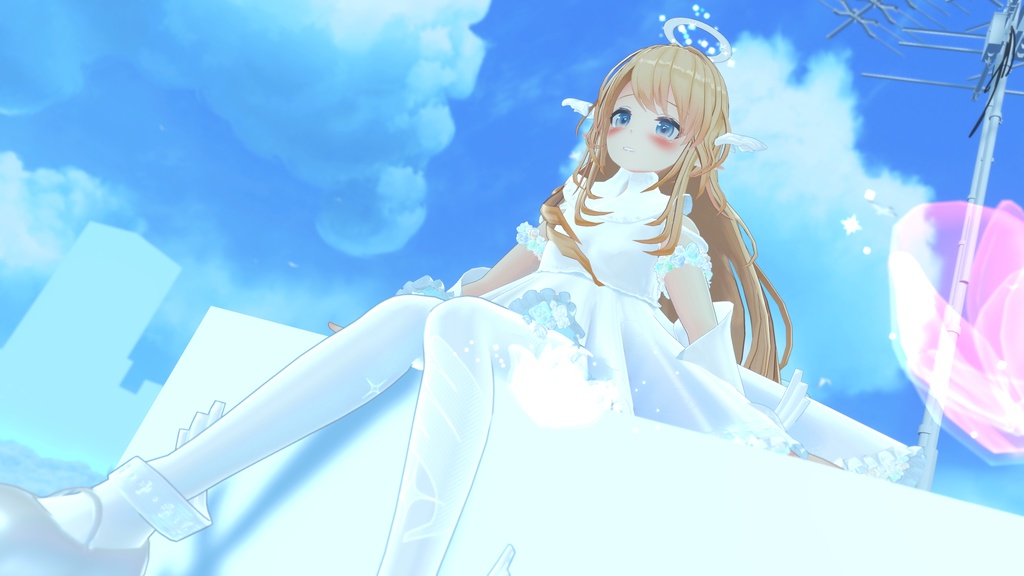 64アバター対応 LunariaFeatherlight -ルナリアフェザーライト- (VRChat向け衣装)#mumu_shop