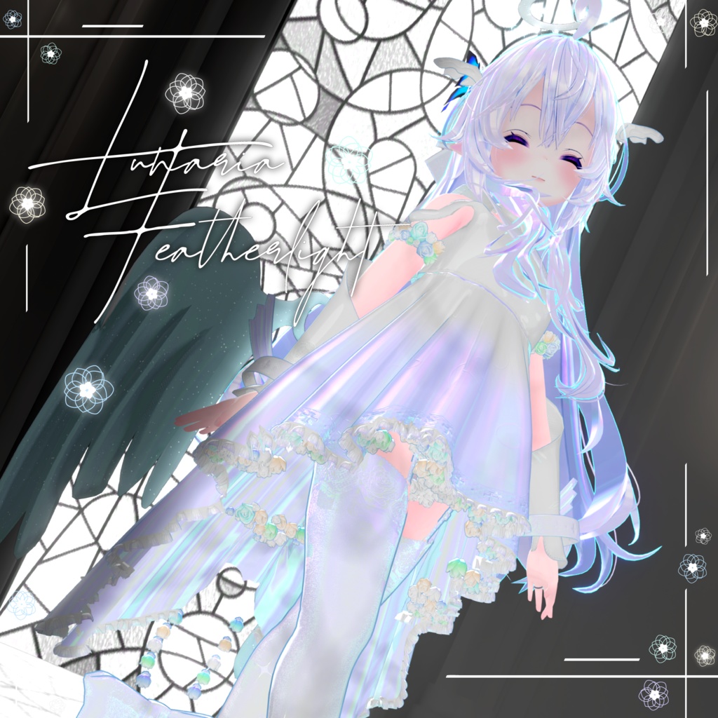 64アバター対応 LunariaFeatherlight -ルナリアフェザーライト- (VRChat向け衣装)#mumu_shop