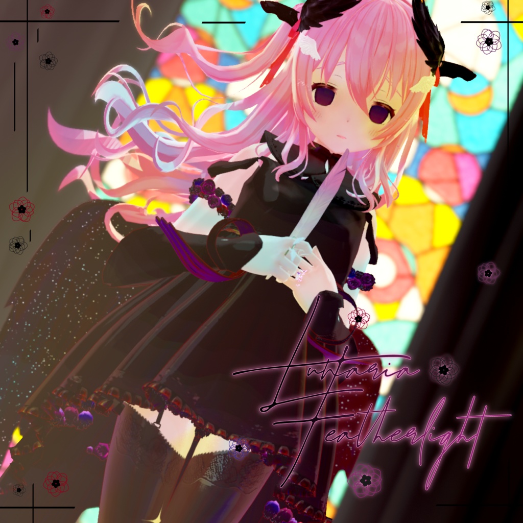 64アバター対応 LunariaFeatherlight -ルナリアフェザーライト- (VRChat向け衣装)#mumu_shop