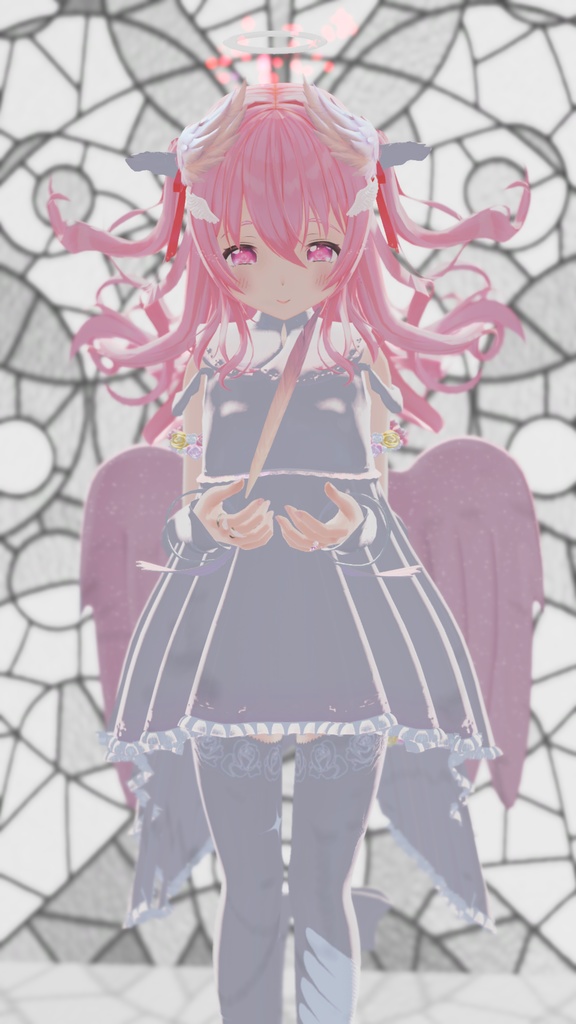 64アバター対応 LunariaFeatherlight -ルナリアフェザーライト- (VRChat向け衣装)#mumu_shop