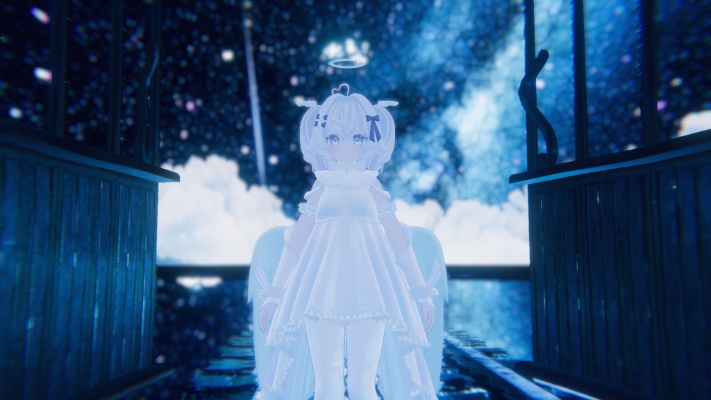 64アバター対応 LunariaFeatherlight -ルナリアフェザーライト- (VRChat向け衣装)#mumu_shop