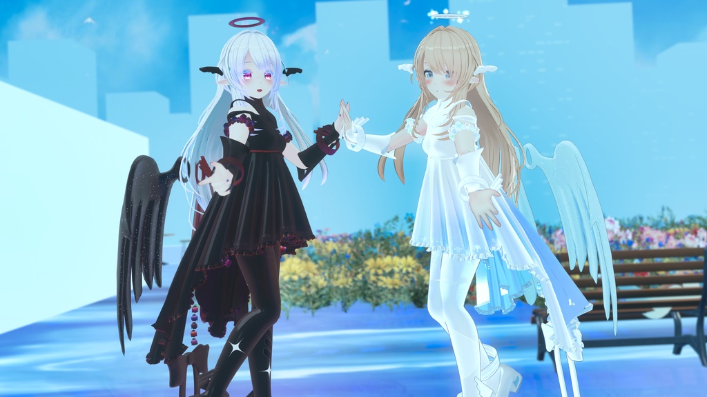 64アバター対応 LunariaFeatherlight -ルナリアフェザーライト- (VRChat向け衣装)#mumu_shop