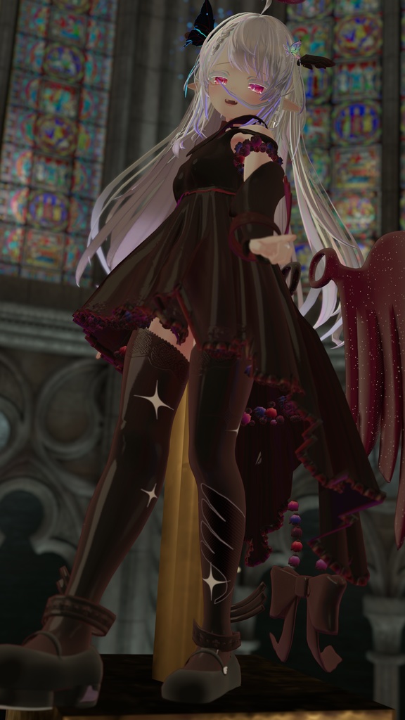 64アバター対応 LunariaFeatherlight -ルナリアフェザーライト- (VRChat向け衣装)#mumu_shop