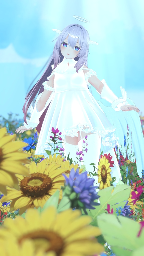 64アバター対応 LunariaFeatherlight -ルナリアフェザーライト- (VRChat向け衣装)#mumu_shop