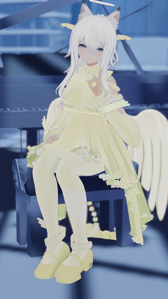 64アバター対応 LunariaFeatherlight -ルナリアフェザーライト- (VRChat向け衣装)#mumu_shop