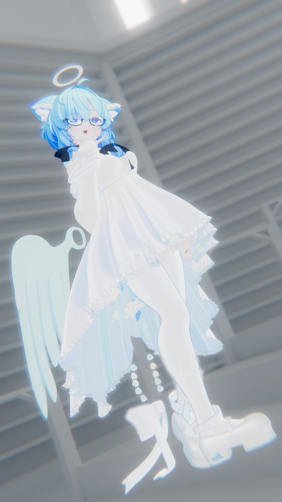 64アバター対応 LunariaFeatherlight -ルナリアフェザーライト- (VRChat向け衣装)#mumu_shop