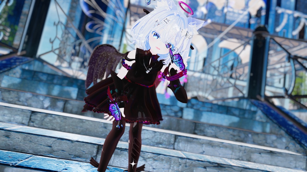 64アバター対応 LunariaFeatherlight -ルナリアフェザーライト- (VRChat向け衣装)#mumu_shop