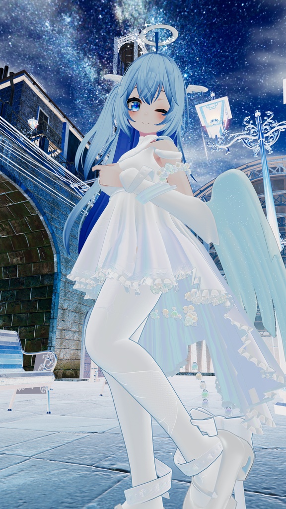 64アバター対応 LunariaFeatherlight -ルナリアフェザーライト- (VRChat向け衣装)#mumu_shop