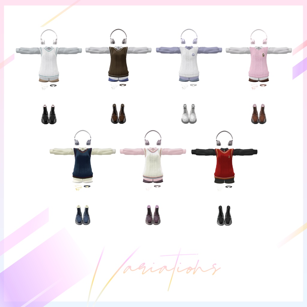60アバター対応 Brise de Printemps -ブリーズドプランタン- (VRChat向け衣装)#mumu_shop