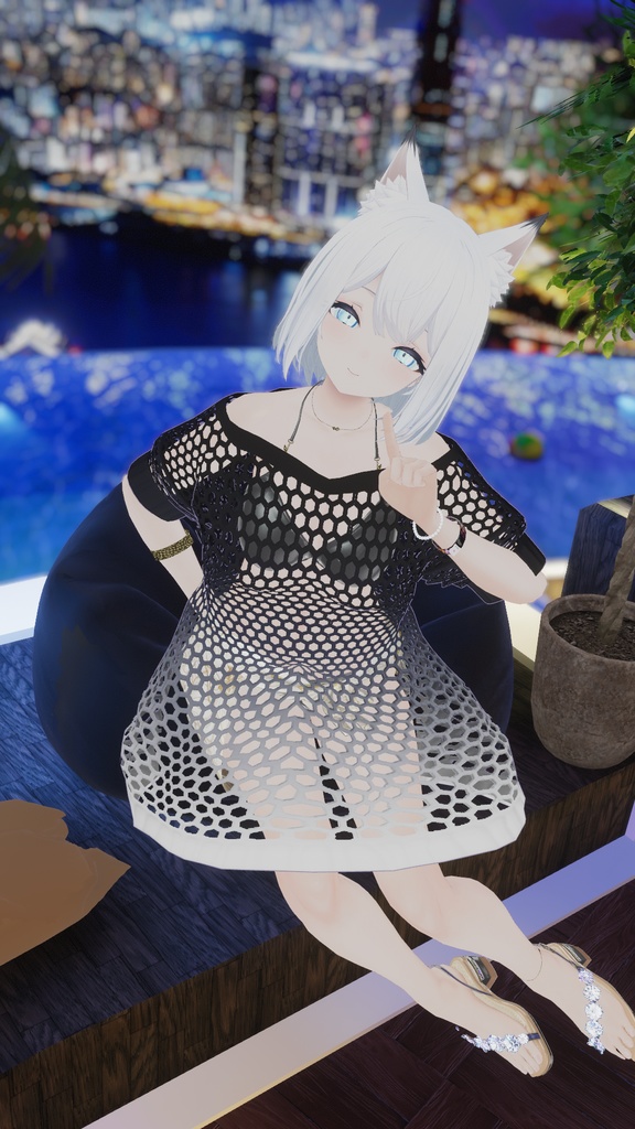 64アバター対応 Ulysfluffy--ユリスフラフィ- (VRChat向け衣装)#mumu_shop