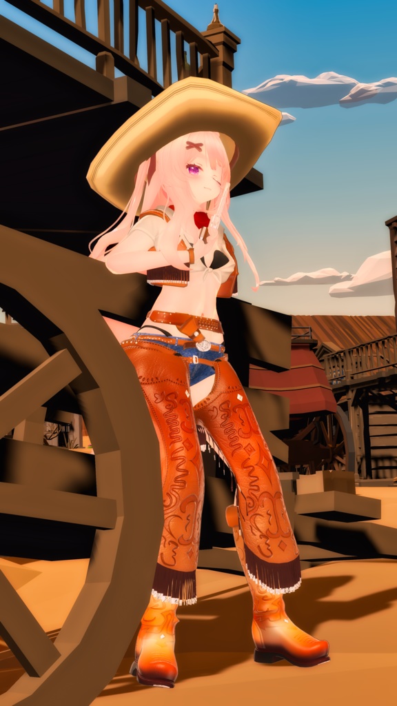 55アバター対応 -Wildwest-ワイルドウエスト(VRChat向け衣装)#mumu_shop
