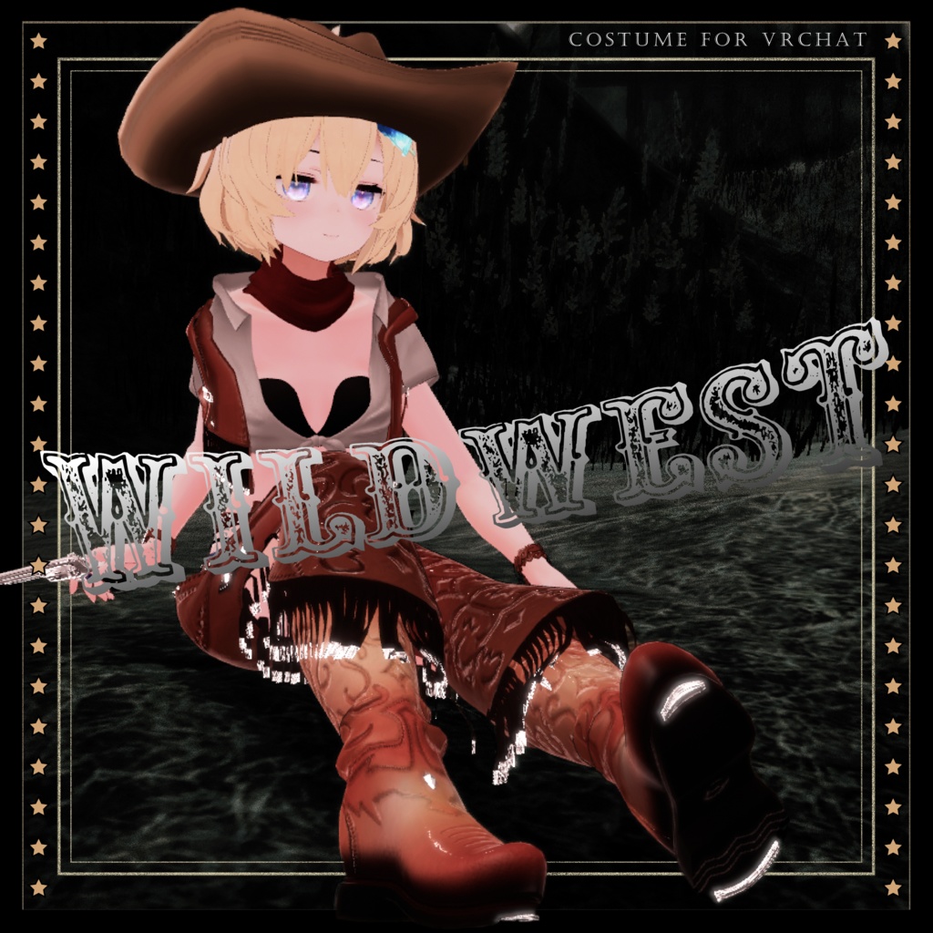 55アバター対応 -Wildwest-ワイルドウエスト(VRChat向け衣装)#mumu_shop