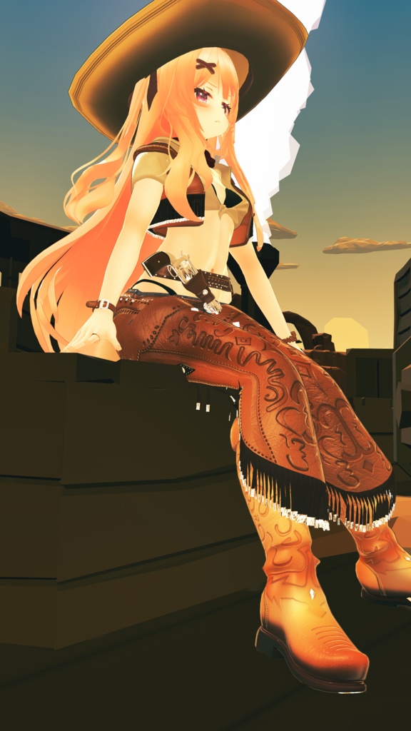 55アバター対応 -Wildwest-ワイルドウエスト(VRChat向け衣装)#mumu_shop