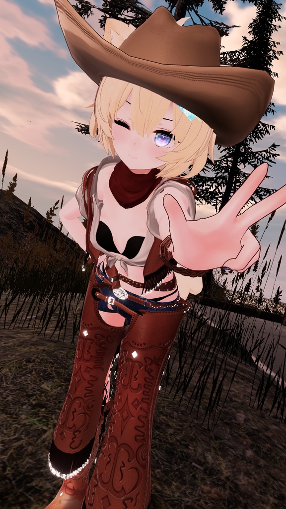 55アバター対応 -Wildwest-ワイルドウエスト(VRChat向け衣装)#mumu_shop