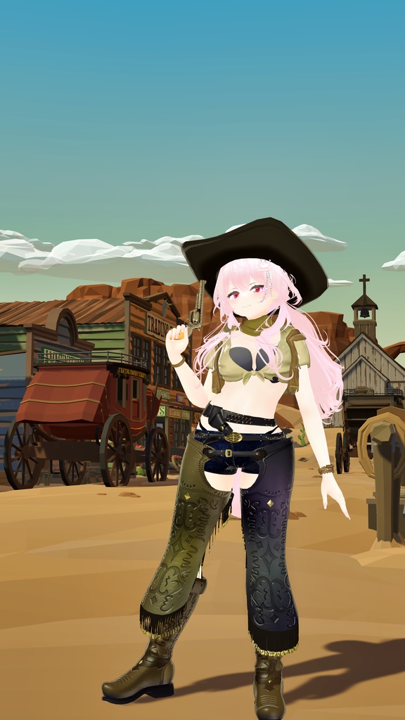 55アバター対応 -Wildwest-ワイルドウエスト(VRChat向け衣装)#mumu_shop