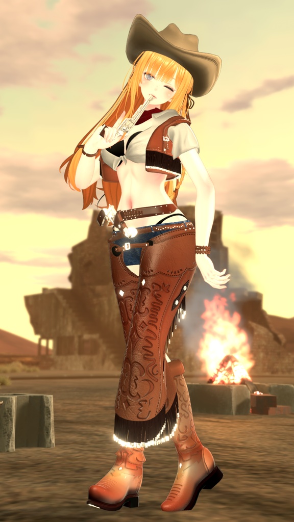 55アバター対応 -Wildwest-ワイルドウエスト(VRChat向け衣装)#mumu_shop