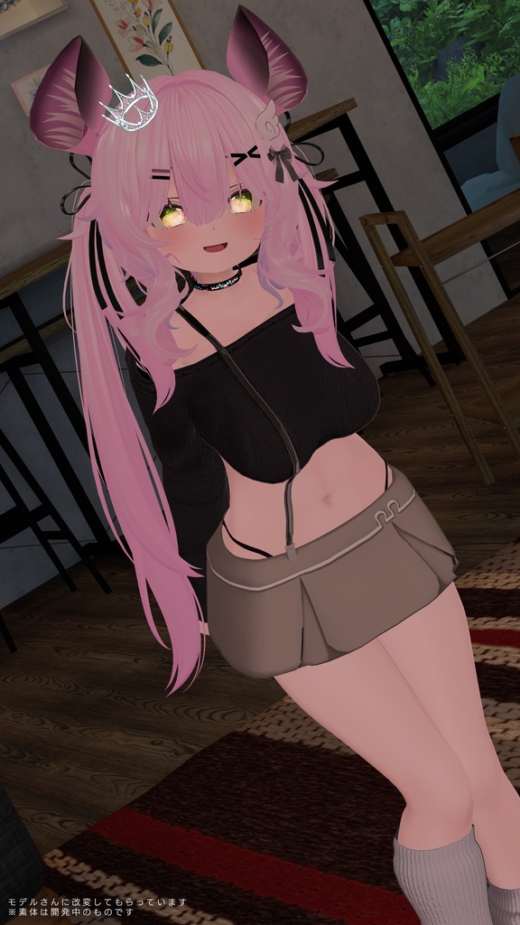 オリジナル3Dモデル 「あまに-AMANI」(VRCHAT向けアバター)#mumu_shop