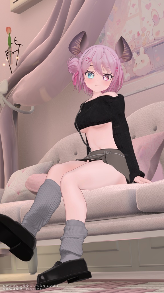 オリジナル3Dモデル 「あまに-AMANI」(VRCHAT向けアバター)#mumu_shop