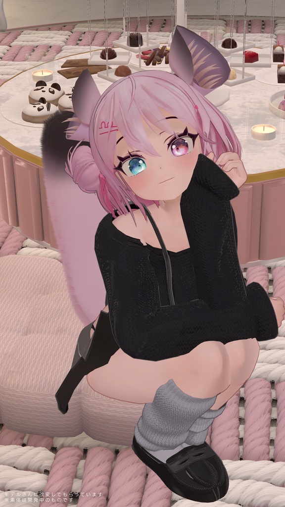 オリジナル3Dモデル 「あまに-AMANI」(VRCHAT向けアバター)#mumu_shop