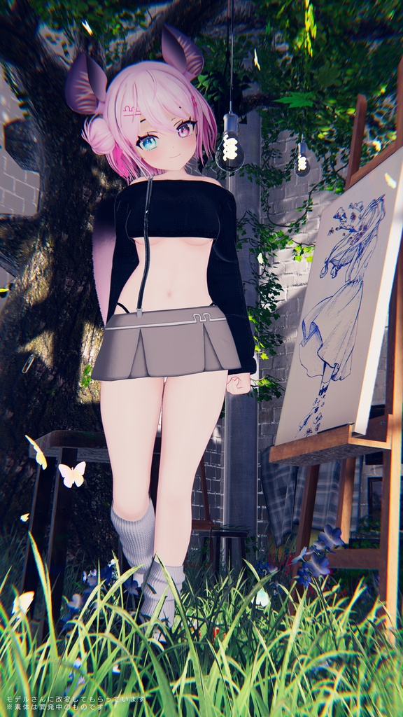 オリジナル3Dモデル 「あまに-AMANI」(VRCHAT向けアバター)#mumu_shop