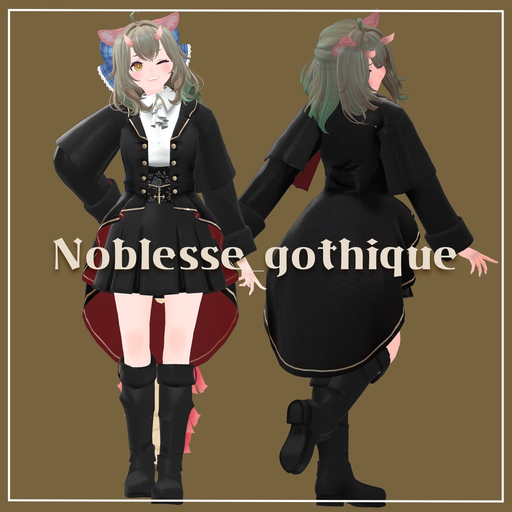 コラボ、 VRChat向衣装23アバター程度対応 -Noblesse gothique-ノブレスゴシック#mumu_shop