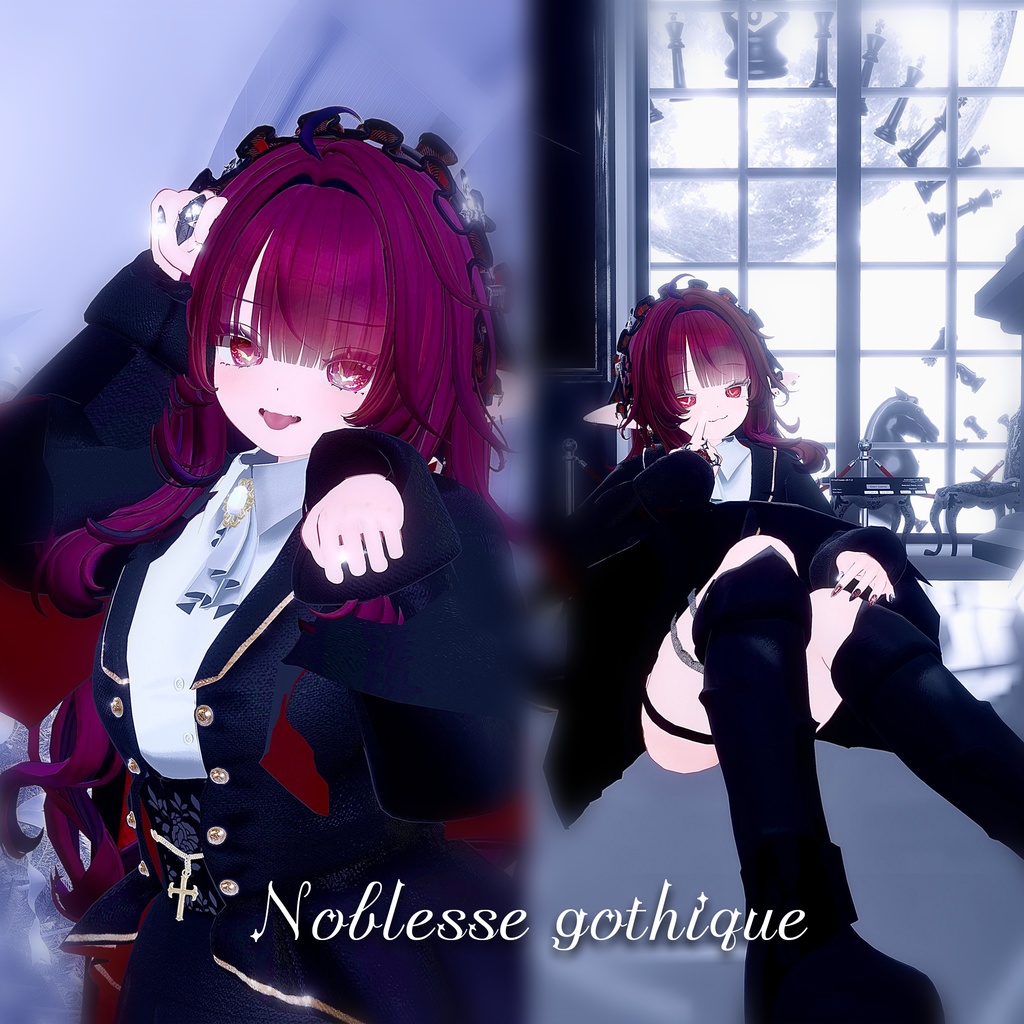 コラボ、 VRChat向衣装23アバター程度対応 -Noblesse gothique-ノブレスゴシック#mumu_shop