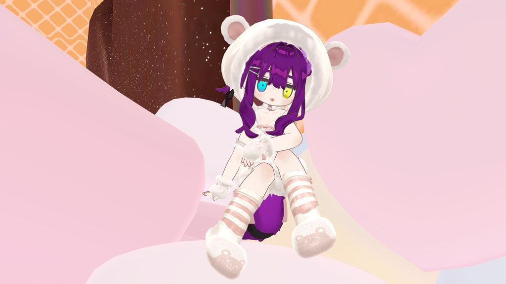 76アバター相当対応 -SleepingSugarBear-スリーピングシュガーベア (VRChat向け衣装)#mumu_shop
