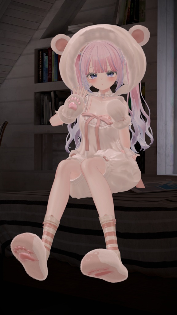 76アバター相当対応 -SleepingSugarBear-スリーピングシュガーベア (VRChat向け衣装)#mumu_shop