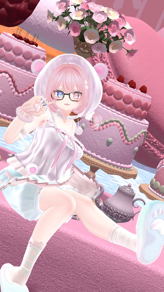 76アバター相当対応 -SleepingSugarBear-スリーピングシュガーベア (VRChat向け衣装)#mumu_shop