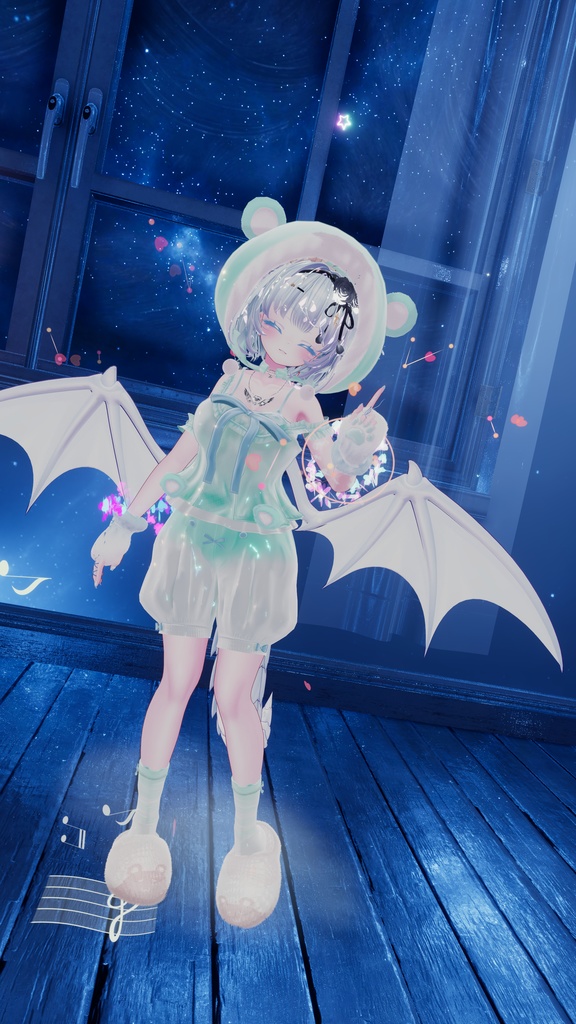 76アバター相当対応 -SleepingSugarBear-スリーピングシュガーベア (VRChat向け衣装)#mumu_shop