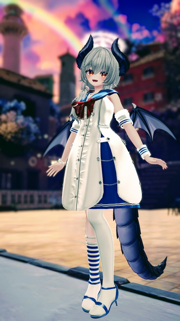 60アバター相当 マリンセーラー&水着 -Voûte Étoilée Marine-ヴート エトワレ マリン (VRChat向け衣装)#mumu_shop